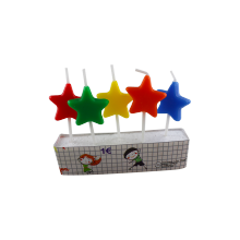 5 pcs birthday heart and star shape cartoon candles